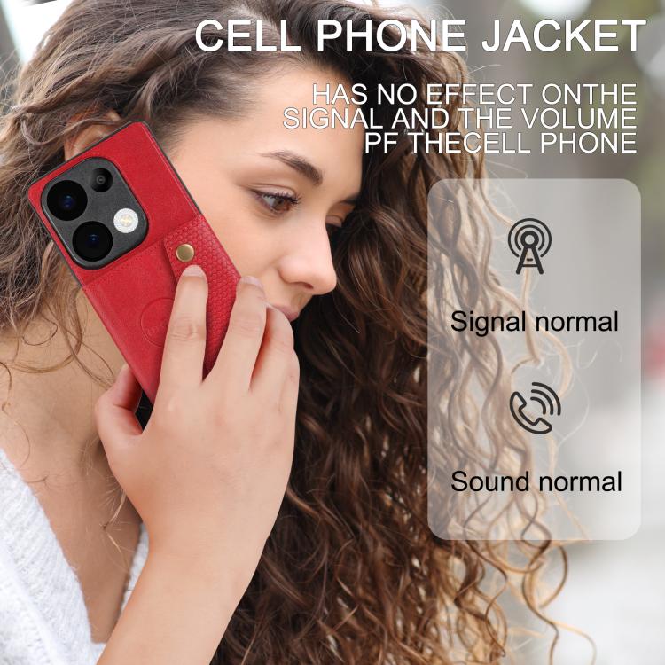 For Redmi 15C 5G / 4G EU 173mm Double Buckle Card Slots Magnetic Phone Case