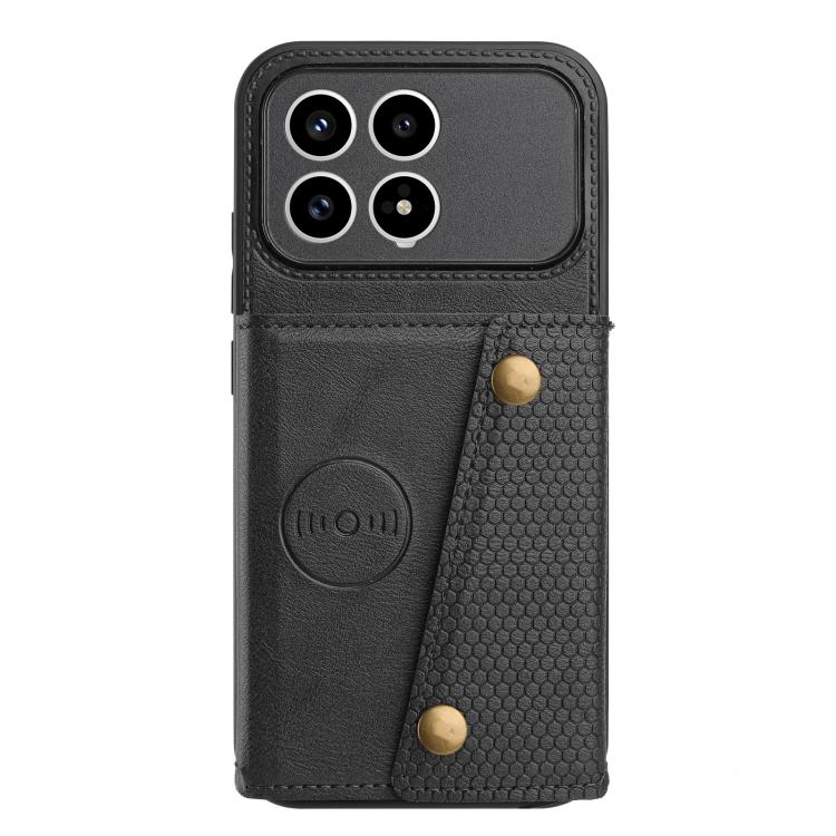 For Redmi K90/Poco F8 Pro Double Buckle Card Slots Magnetic Phone Case