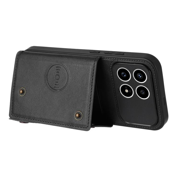 For Redmi K90/Poco F8 Pro Double Buckle Card Slots Magnetic Phone Case