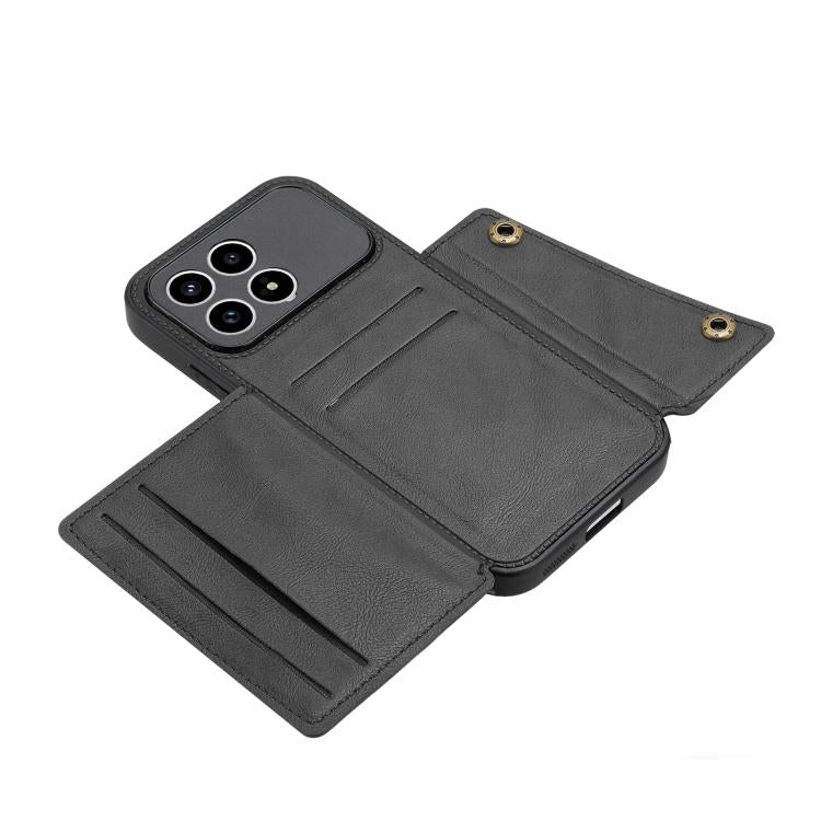 For Redmi K90/Poco F8 Pro Double Buckle Card Slots Magnetic Phone Case