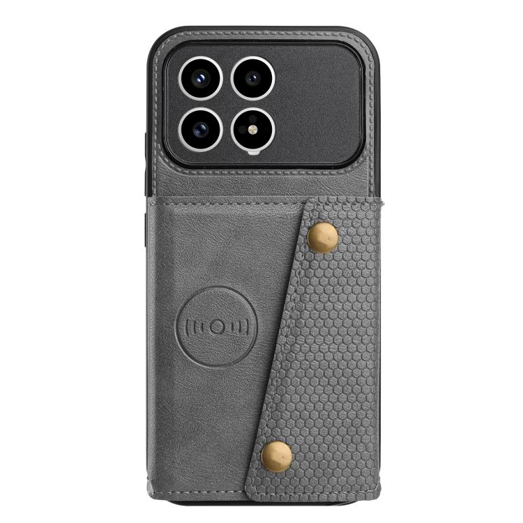 For Redmi K90/Poco F8 Pro Double Buckle Card Slots Magnetic Phone Case