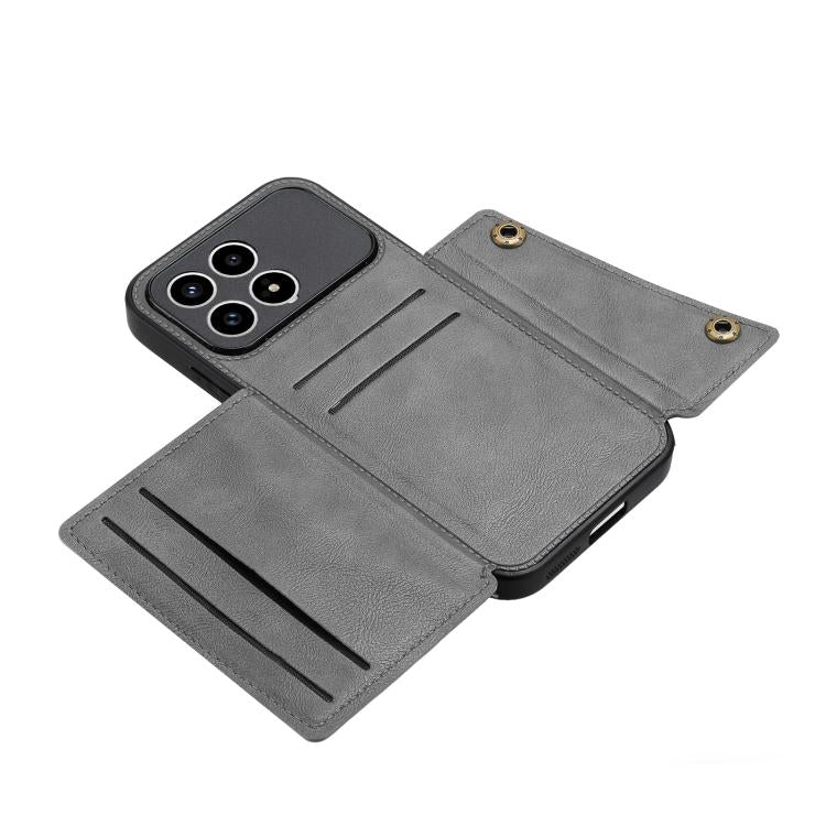 For Redmi K90/Poco F8 Pro Double Buckle Card Slots Magnetic Phone Case