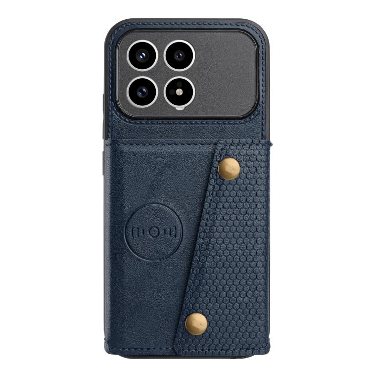 For Redmi K90/Poco F8 Pro Double Buckle Card Slots Magnetic Phone Case