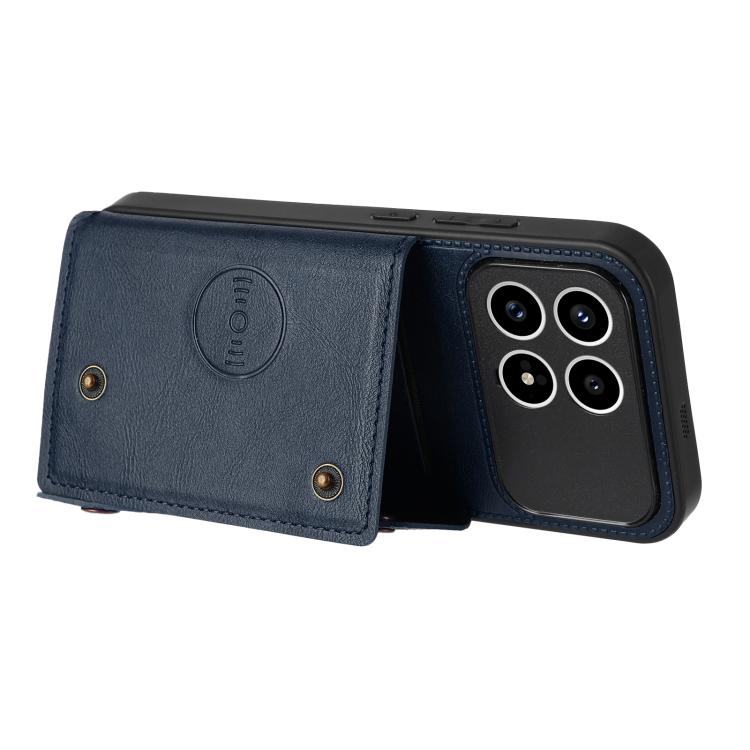 For Redmi K90/Poco F8 Pro Double Buckle Card Slots Magnetic Phone Case