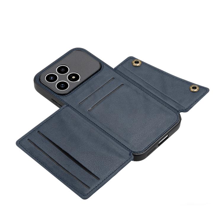 For Redmi K90/Poco F8 Pro Double Buckle Card Slots Magnetic Phone Case