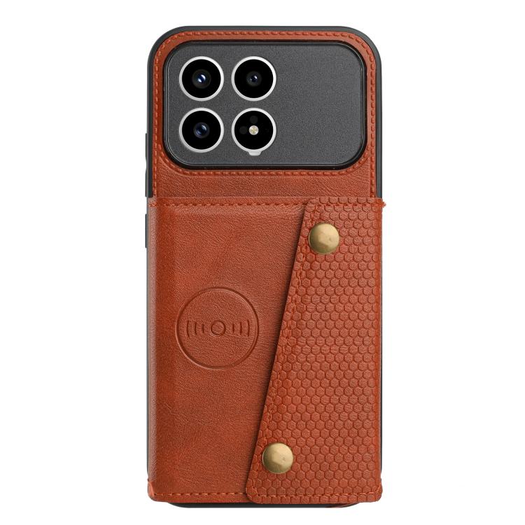 For Redmi K90/Poco F8 Pro Double Buckle Card Slots Magnetic Phone Case