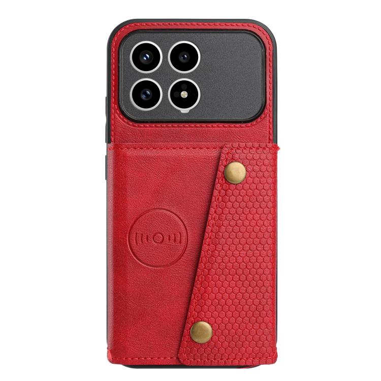 For Redmi K90/Poco F8 Pro Double Buckle Card Slots Magnetic Phone Case