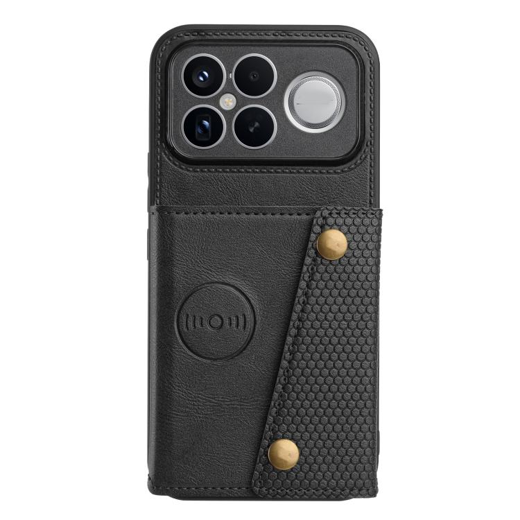 For Redmi K90 Pro Max/Poco F8 Ultra Double Buckle Card Slots Magnetic Phone Case