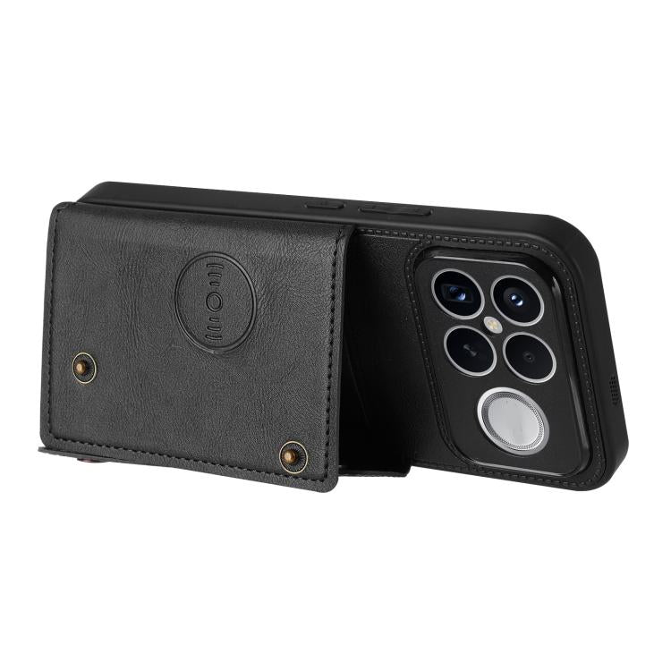For Redmi K90 Pro Max/Poco F8 Ultra Double Buckle Card Slots Magnetic Phone Case