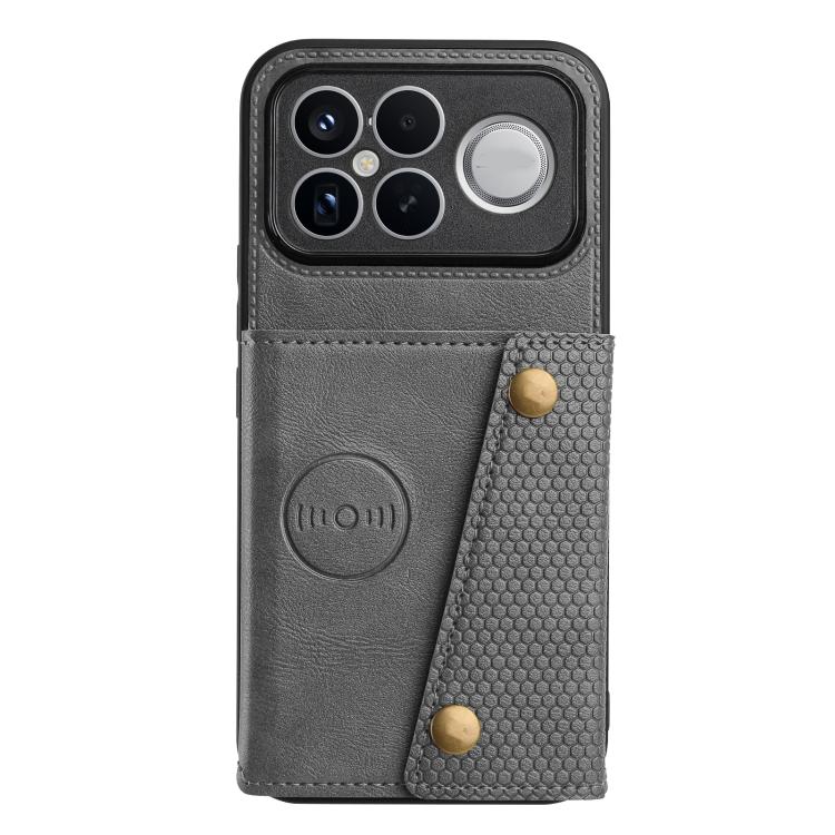 For Redmi K90 Pro Max/Poco F8 Ultra Double Buckle Card Slots Magnetic Phone Case
