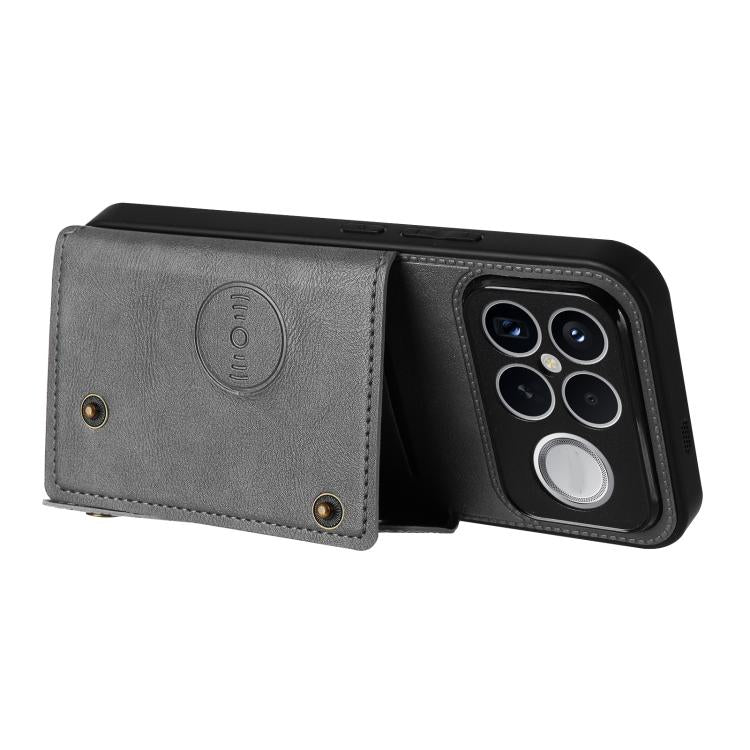 For Redmi K90 Pro Max/Poco F8 Ultra Double Buckle Card Slots Magnetic Phone Case