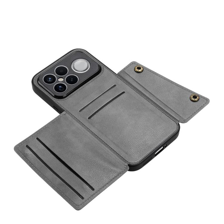 For Redmi K90 Pro Max/Poco F8 Ultra Double Buckle Card Slots Magnetic Phone Case