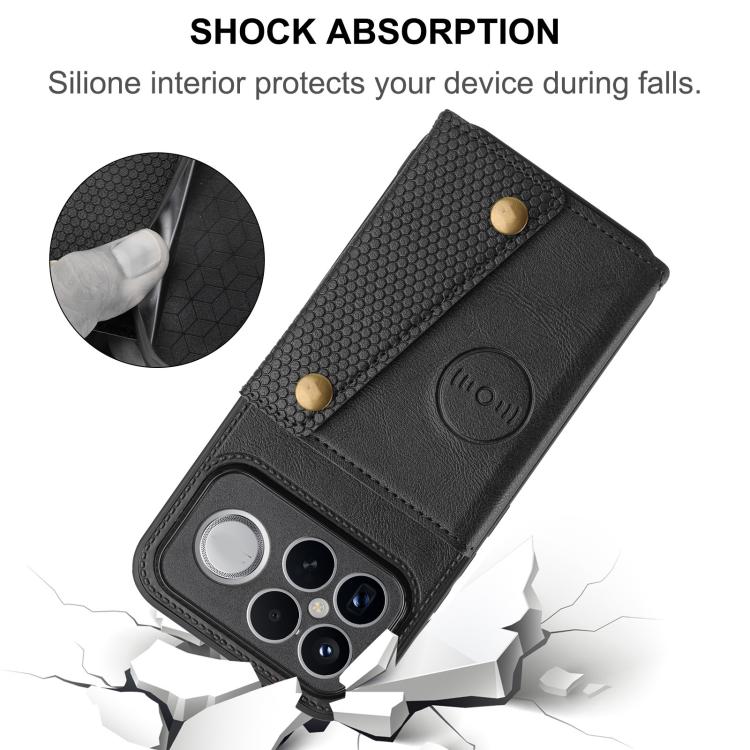 For Redmi K90 Pro Max/Poco F8 Ultra Double Buckle Card Slots Magnetic Phone Case