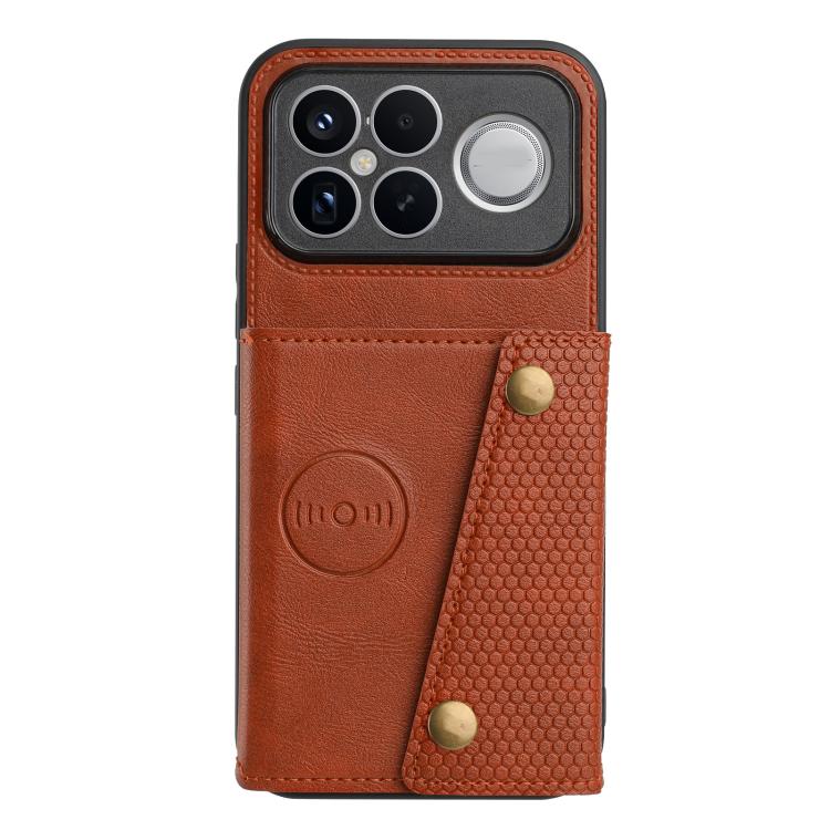 For Redmi K90 Pro Max/Poco F8 Ultra Double Buckle Card Slots Magnetic Phone Case