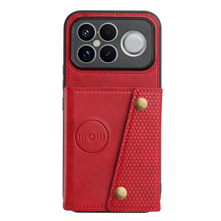 For Redmi K90 Pro Max/Poco F8 Ultra Double Buckle Card Slots Magnetic Phone Case