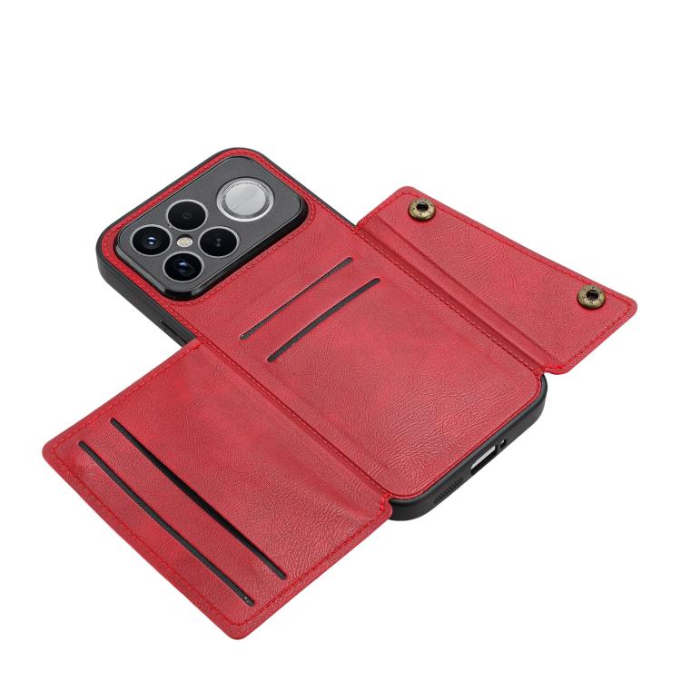 For Redmi K90 Pro Max/Poco F8 Ultra Double Buckle Card Slots Magnetic Phone Case