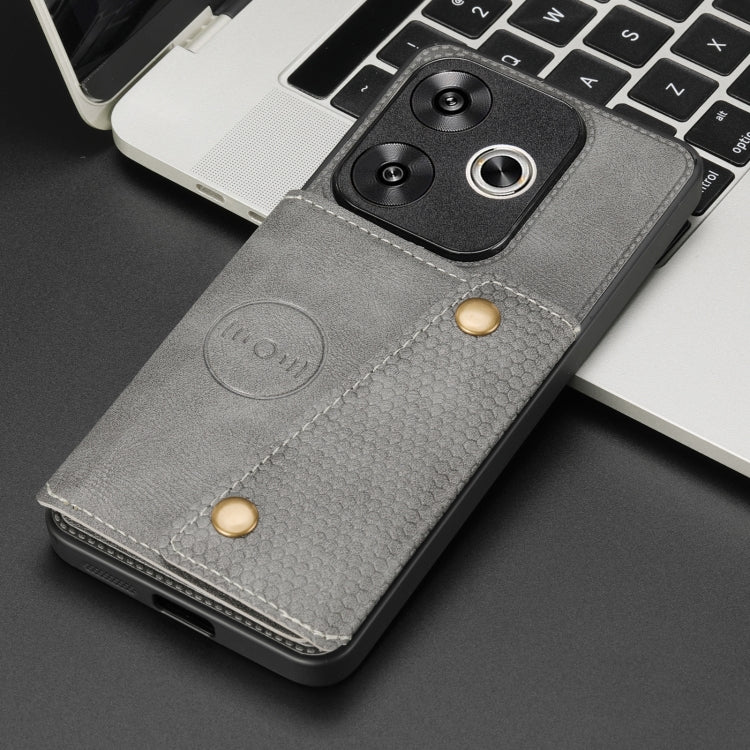 For Xiaomi Poco F6 Double Buckle Card Slots Magnetic Phone Case