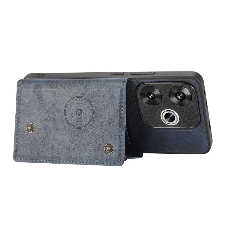 For Xiaomi Poco F6 Double Buckle Card Slots Magnetic Phone Case