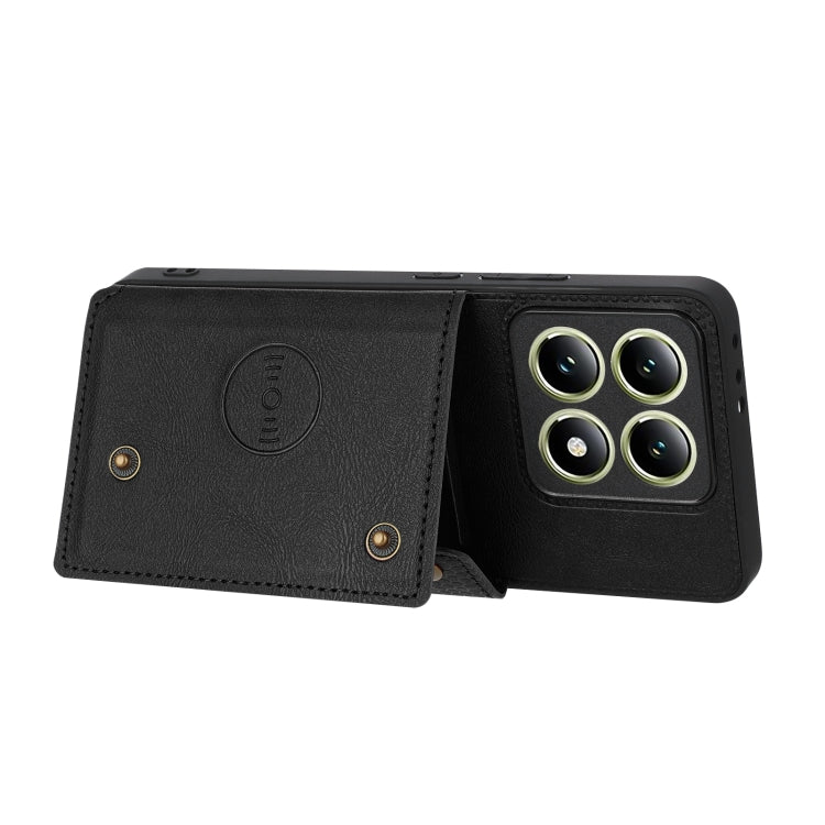 For Xiaomi 14T 5G Double Buckle Card Slots Magnetic Phone Case