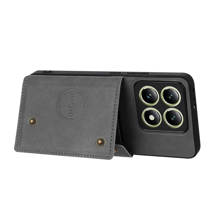 For Xiaomi 14T 5G Double Buckle Card Slots Magnetic Phone Case