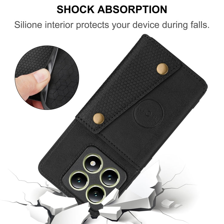 For Xiaomi 14T 5G Double Buckle Card Slots Magnetic Phone Case