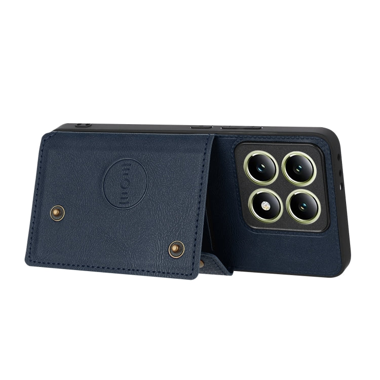 For Xiaomi 14T 5G Double Buckle Card Slots Magnetic Phone Case