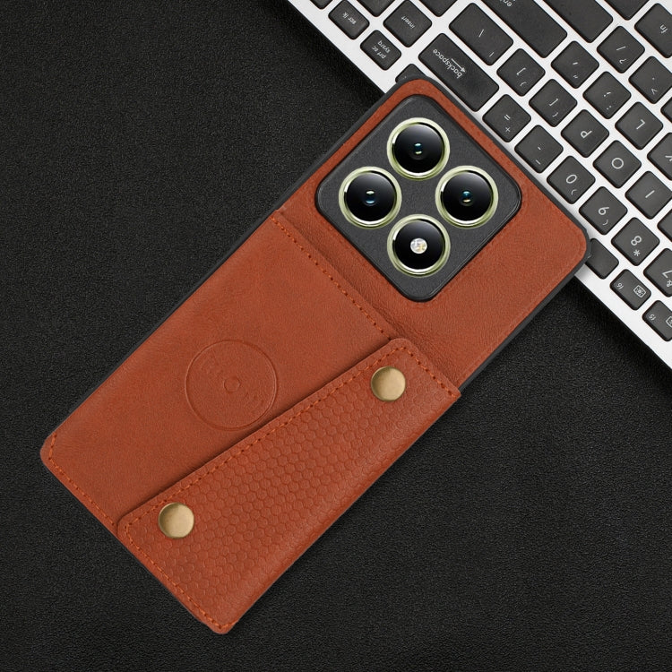 For Xiaomi 14T 5G Double Buckle Card Slots Magnetic Phone Case