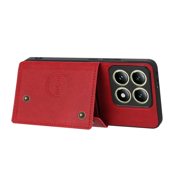For Xiaomi 14T 5G Double Buckle Card Slots Magnetic Phone Case