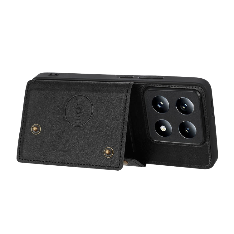For Xiaomi 14T Pro 5G Double Buckle Card Slots Magnetic Phone Case