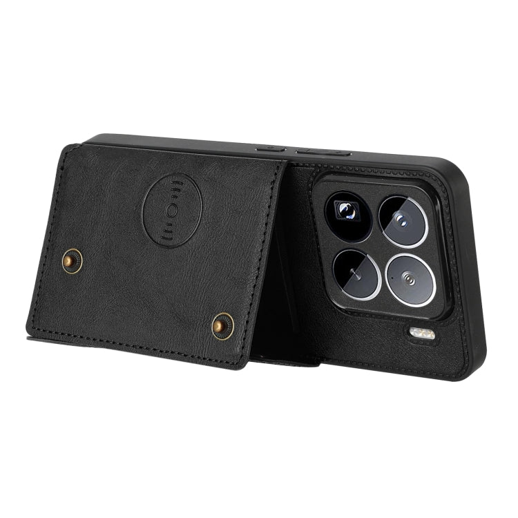 For Xiaomi 15 Pro Double Buckle Card Slots Magnetic Phone Case