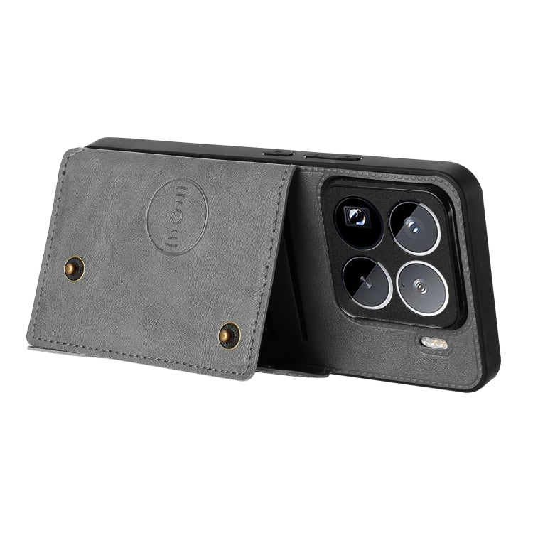 For Xiaomi 15 Pro Double Buckle Card Slots Magnetic Phone Case