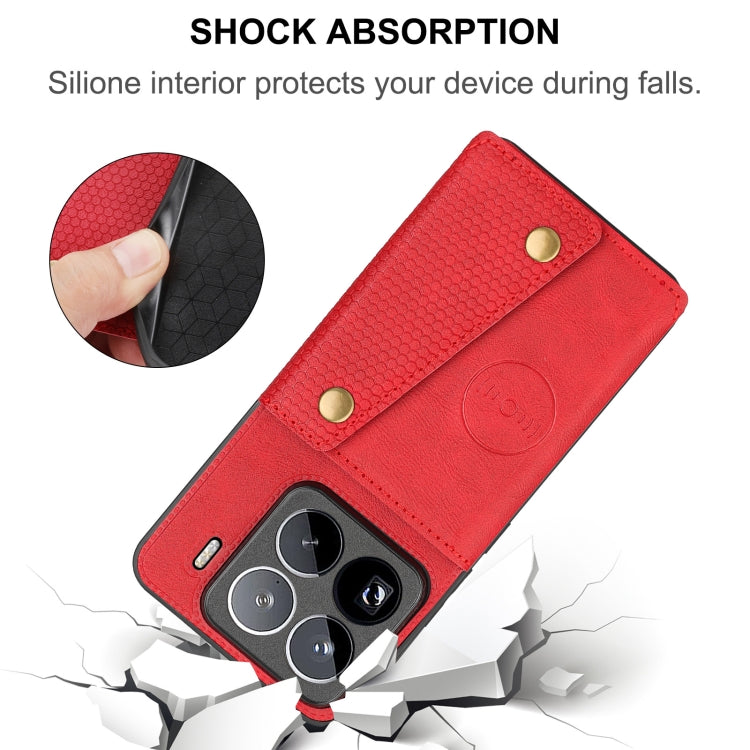 For Xiaomi 15 Pro Double Buckle Card Slots Magnetic Phone Case