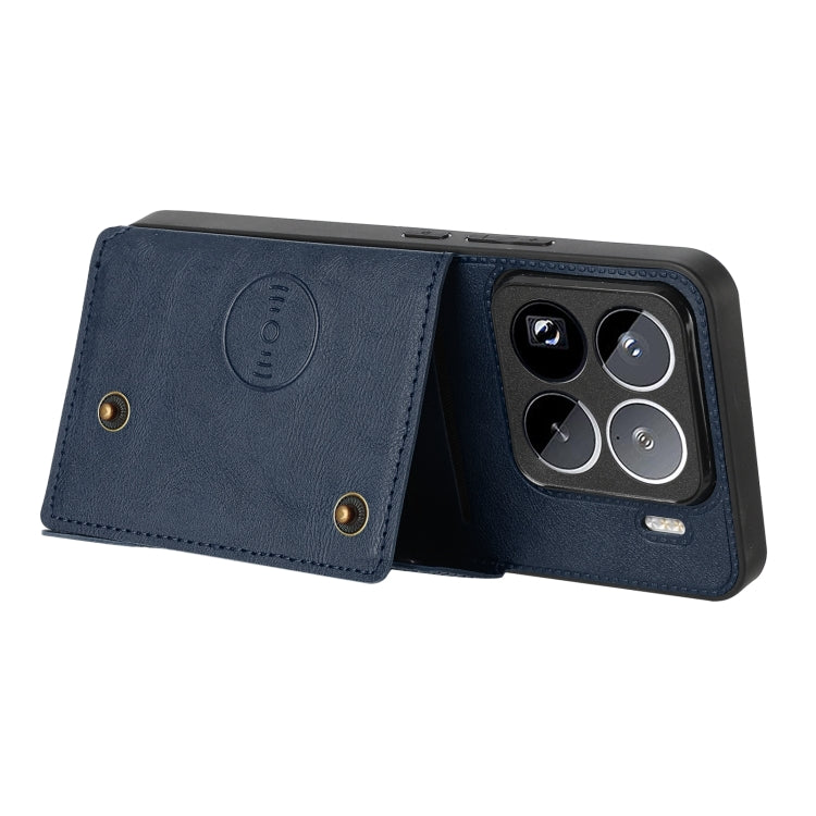 For Xiaomi 15 Pro Double Buckle Card Slots Magnetic Phone Case