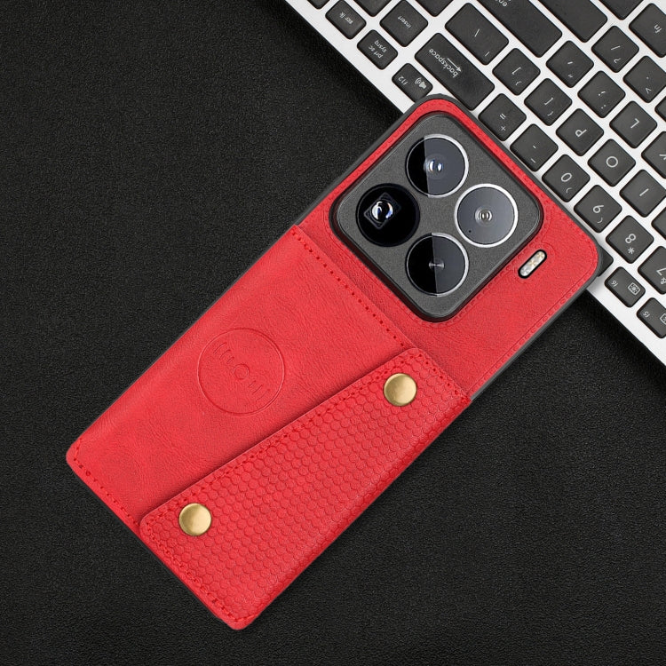 For Xiaomi 15 Pro Double Buckle Card Slots Magnetic Phone Case