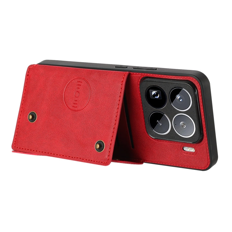For Xiaomi 15 Pro Double Buckle Card Slots Magnetic Phone Case
