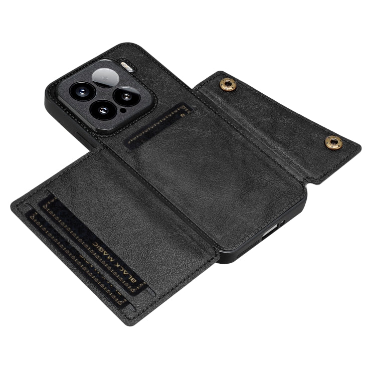 For Xiaomi 15 Double Buckle Card Slots Magnetic Phone Case