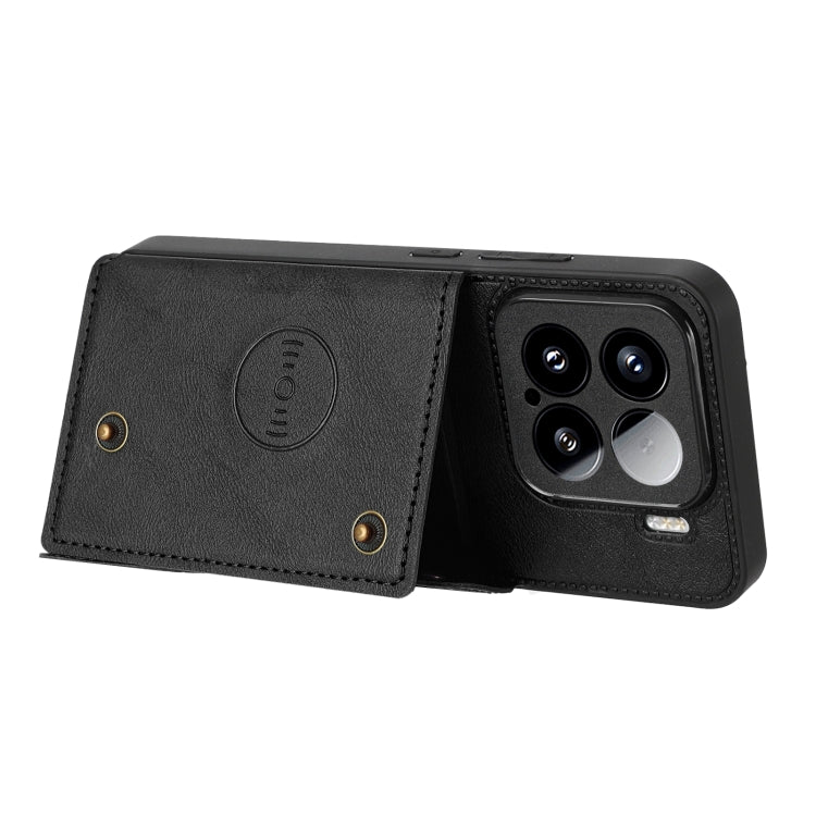 For Xiaomi 15 Double Buckle Card Slots Magnetic Phone Case