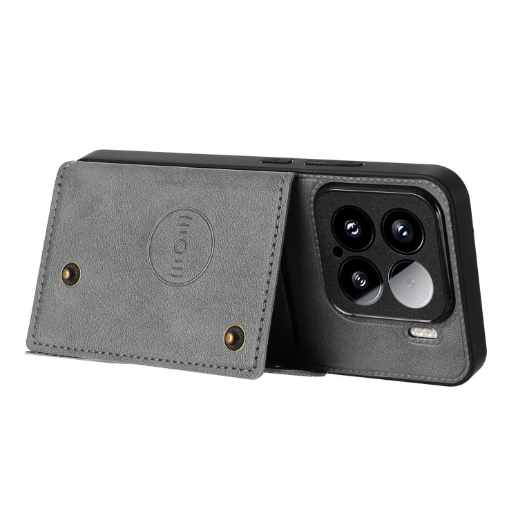 For Xiaomi 15 Double Buckle Card Slots Magnetic Phone Case