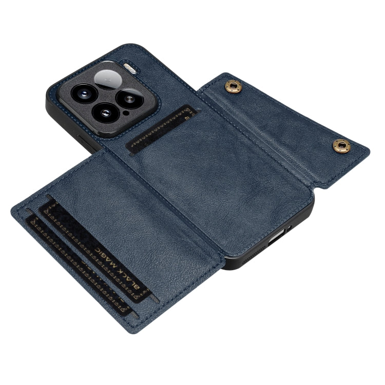 For Xiaomi 15 Double Buckle Card Slots Magnetic Phone Case