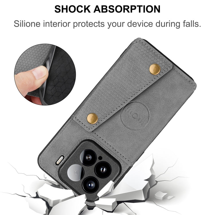 For Xiaomi 15 Double Buckle Card Slots Magnetic Phone Case
