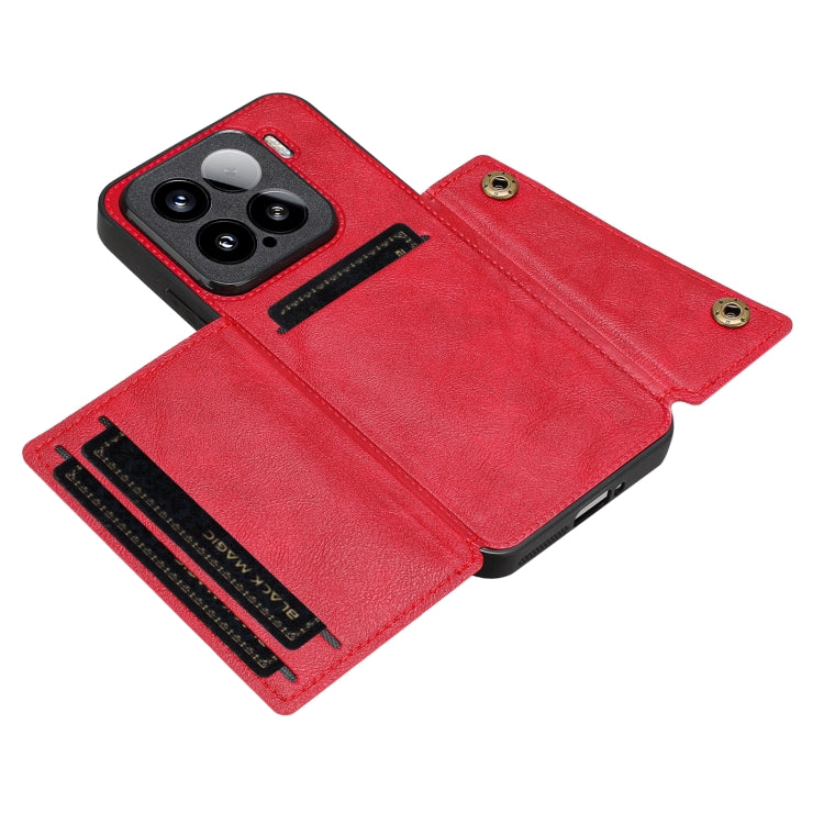 For Xiaomi 15 Double Buckle Card Slots Magnetic Phone Case