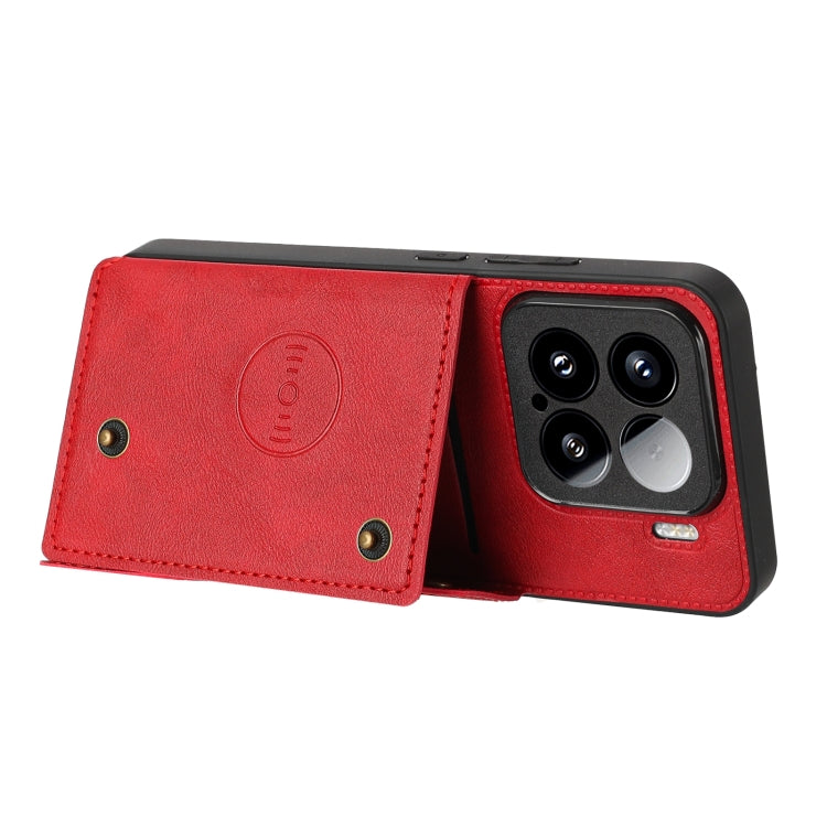 For Xiaomi 15 Double Buckle Card Slots Magnetic Phone Case