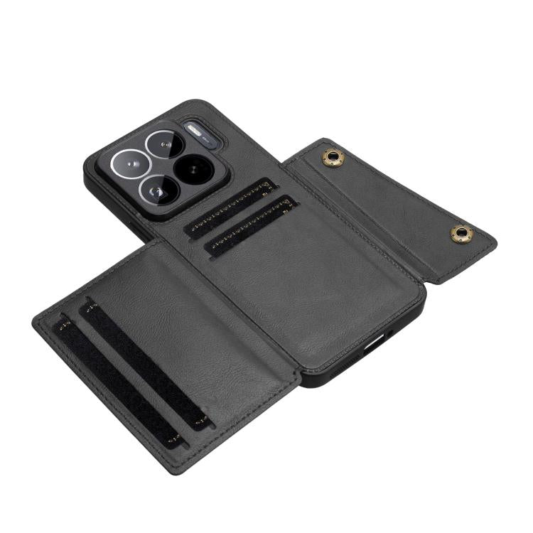 For Xiaomi 15S Pro Double Buckle Card Slots Magnetic Phone Case