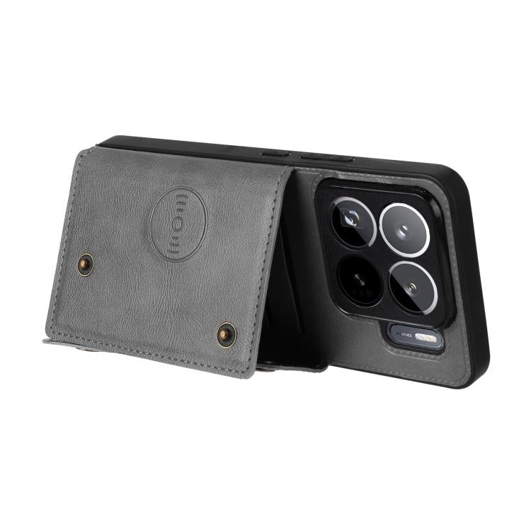 For Xiaomi 15S Pro Double Buckle Card Slots Magnetic Phone Case