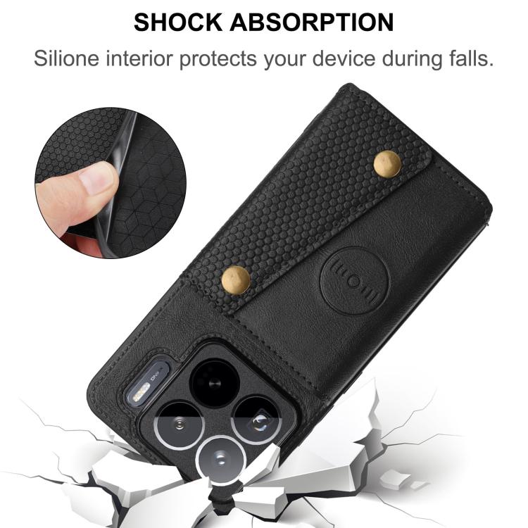 For Xiaomi 15S Pro Double Buckle Card Slots Magnetic Phone Case