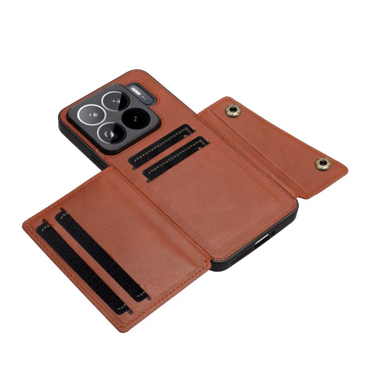 For Xiaomi 15S Pro Double Buckle Card Slots Magnetic Phone Case