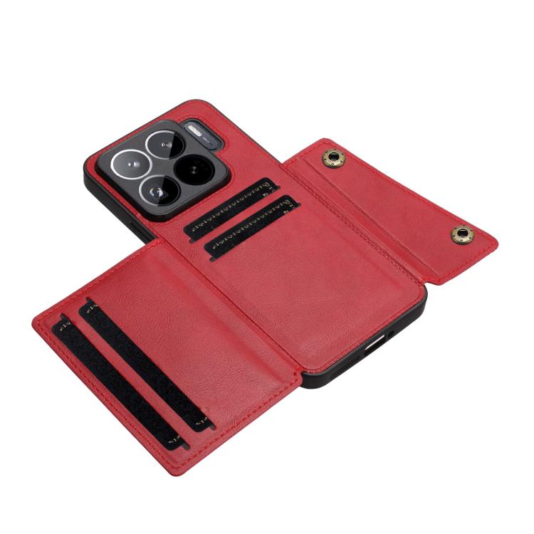 For Xiaomi 15S Pro Double Buckle Card Slots Magnetic Phone Case