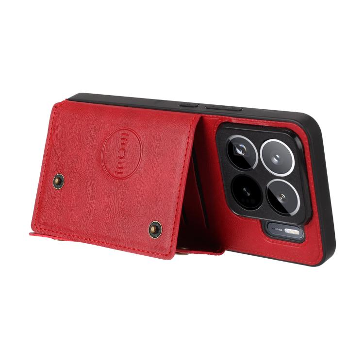 For Xiaomi 15S Pro Double Buckle Card Slots Magnetic Phone Case