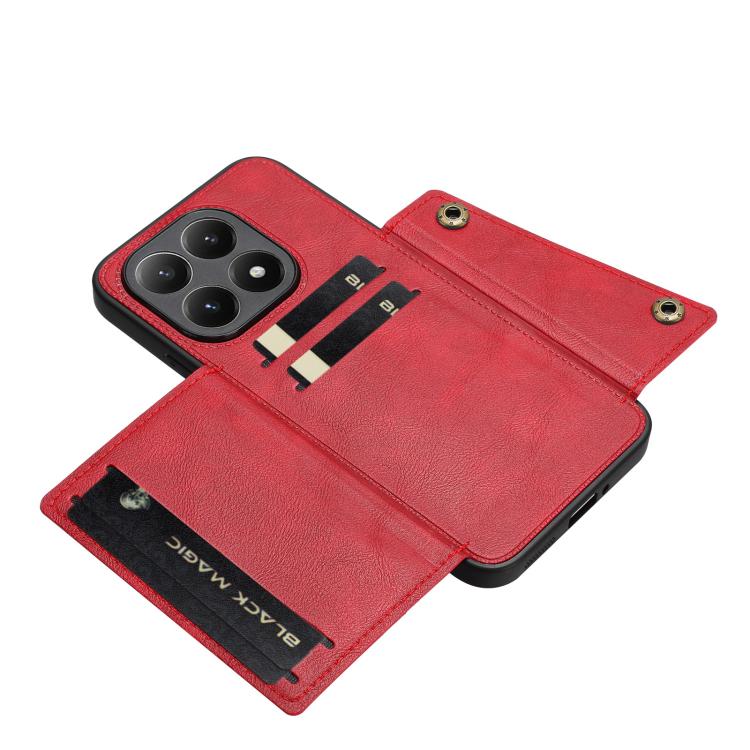 For Xiaomi 15T Pro Double Buckle Card Slots Magnetic Phone Case