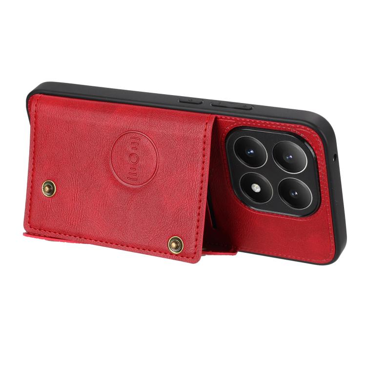For Xiaomi 15T Pro Double Buckle Card Slots Magnetic Phone Case